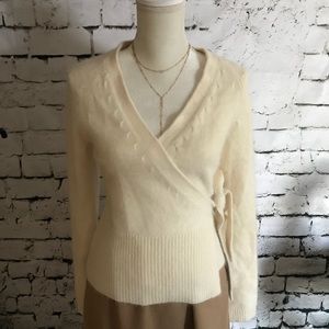 Ann Taylor Angora Rabbit Hair Wrap Long Sleeve